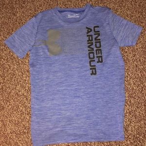 It’s a blue under armor shirt